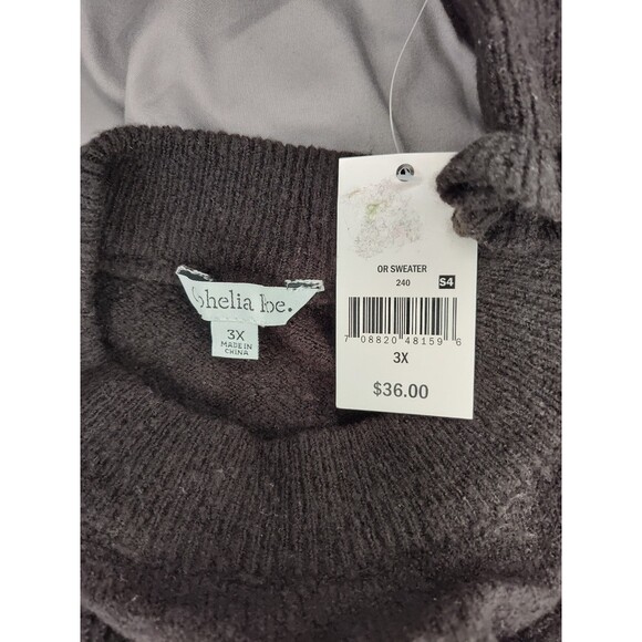 Women's Ophelia Roe Crew Neck Ruffle Sweater Black - Picture 4 of 7